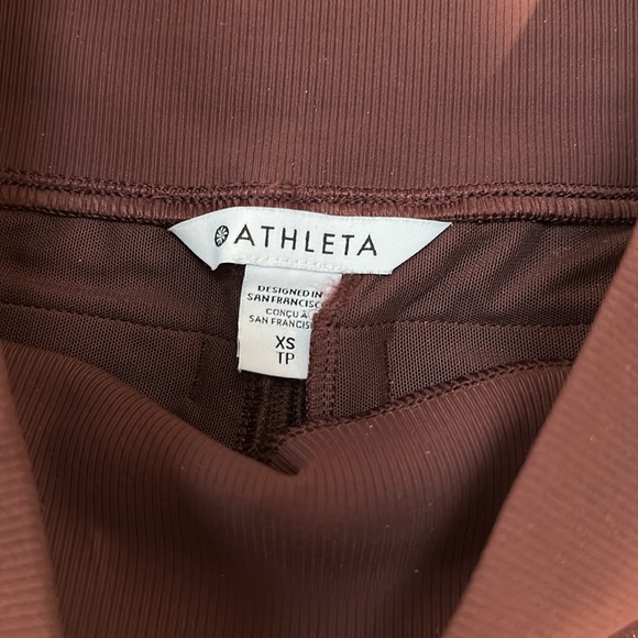 Like New! Athleta Venice Velvet Stripe Joggers High Waist Stretch, Burgundy. - Picture 9 of 10